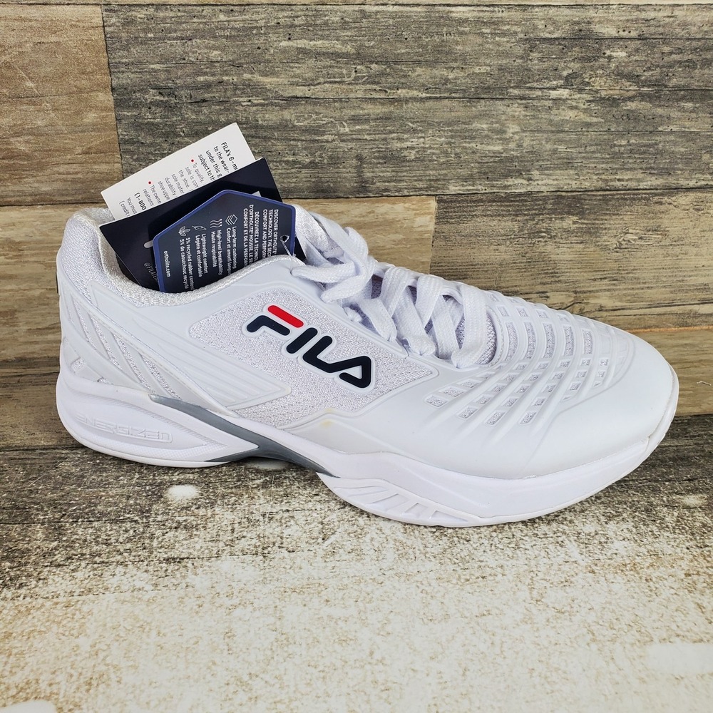 Fila Axilus 2 Energized Womens Tennis Shoes Sz 7.5 Running White Lace-Up Sneaker